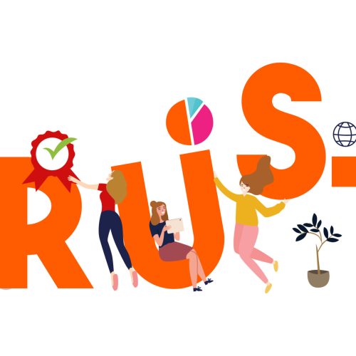 trust faith confidence coorperation teamwork business management honesty loyality with boy and girl happy expression vector