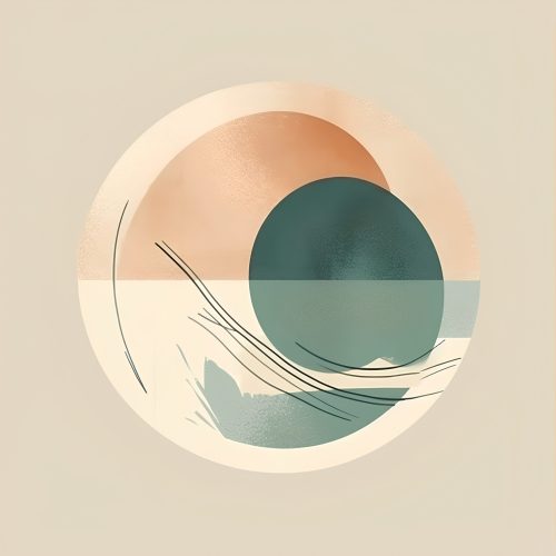 Retro background with sea, sun and waves. Vintage style.